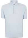 Filippo De Laurentiis Short Sleeves Rice Stitch Polo Shirt In Grey