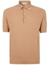 Filippo De Laurentiis Short Sleeves Rice Stitch Polo Shirt By Filippo In Powder