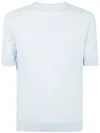 Filippo De Laurentiis Short Sleeves Round Neck Sweater In Ash