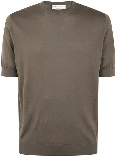 Filippo De Laurentiis Short Sleeves Round Neck Sweater Clothing In Grey