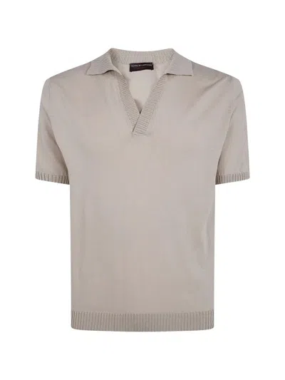 Filippo De Laurentiis Short Sleeves "skipper" Polo Shirt In Neutral