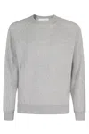 Filippo De Laurentiis Soft Wool Blend Crew Neck Pullover In Gray