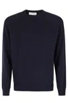 Filippo De Laurentiis Soft Wool-cashmere Blend Crew Neck Sweater In Blue