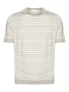 Filippo De Laurentiis Striped T-shirt In Neutral