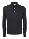 Filippo De Laurentiis Long Sleeves Cashmere Wool Polo Neck In Grey