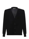 Filippo De Laurentiis Cardigan In Cotton Thread In Black