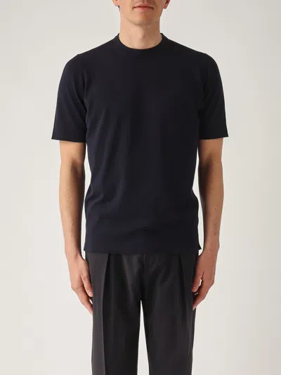 Filippo De Laurentiis T-shirt M/c In Crepe Cotton Fit Dritto T-shirt In Black