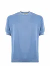 Filippo De Laurentiis T-shirt In Cotton Thread In Clear Blue