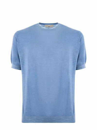 FILIPPO DE LAURENTIIS FILIPPO DE LAURENTIIS  T-SHIRTS AND POLOS CLEAR BLUE