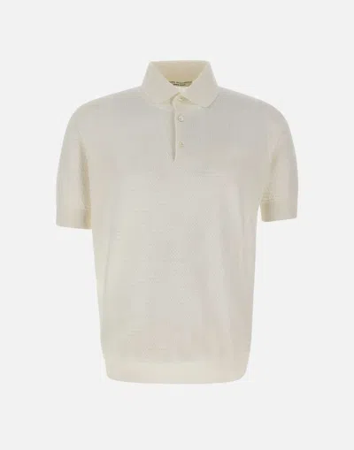 Filippo De Laurentiis Short Sleeves Polo Shirt In White
