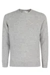Filippo De Laurentiis Soft Wool Blend Crew Neck Pullover In Gray
