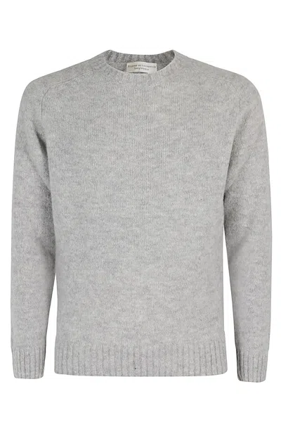 Filippo De Laurentiis Textured Grey Crew Neck Jumper