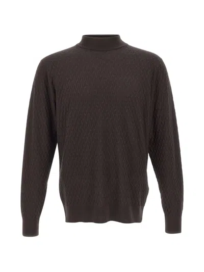 Filippo De Laurentiis Textured-knit Herringbone Sweater In Multi