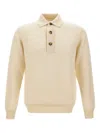 Filippo De Laurentiis Three-button Polo-neck Polo Shirt In Neutral
