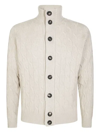 FILIPPO DE LAURENTIIS TRECCE BUTTONED CARDIGAN