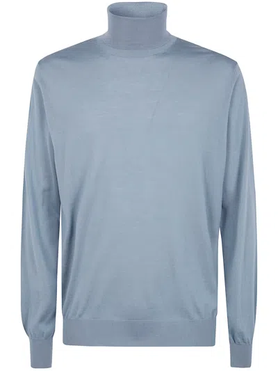 Filippo De Laurentiis Turtle Neck Sweater In Blue