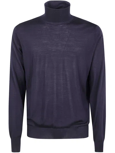 Filippo De Laurentiis Turtle Neck Sweater In Blue