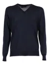 Filippo De Laurentiis V-neck Long-sleeve Sweater In Blue