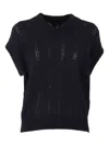 Filippo De Laurentiis V-neck Vest In Blue