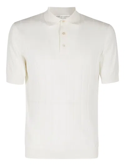 Filippo De Laurentiis Wide-ribbed Short-sleeve Polo Shirt