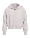 Filippo De Laurentiis Woman Cardigan Light Grey Size M Merino Wool, Silk, Cashmere In Gray