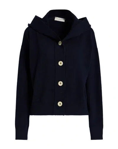 Filippo De Laurentiis Woman Cardigan Midnight Blue Size L Cashmere In Black