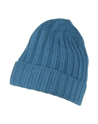 Filippo De Laurentiis Woman Hat Blue Size Onesize Merino Wool, Silk, Cashmere