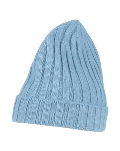 Filippo De Laurentiis Woman Hat Light Blue Size Onesize Merino Wool, Silk, Cashmere
