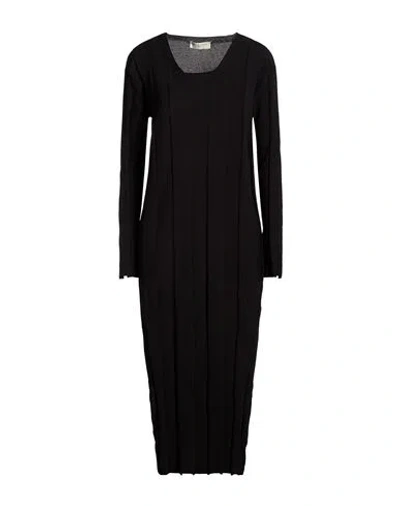 Filippo De Laurentiis Woman Midi Dress Black Size Xs Viscose, Nylon