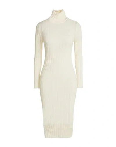 Filippo De Laurentiis Woman Midi Dress Ivory Size M Merino Wool In White