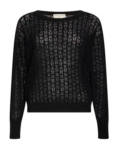 Filippo De Laurentiis Woman Sweater Black Size Xs Silk, Linen