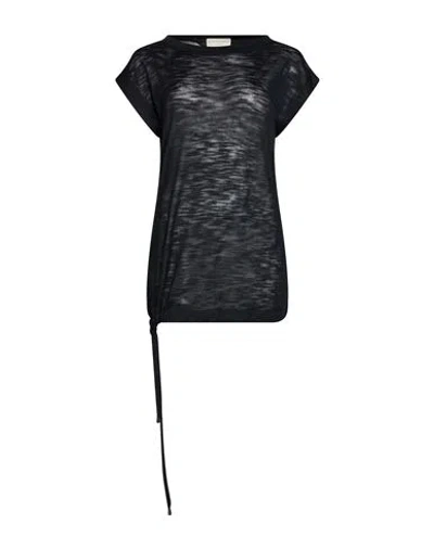 Filippo De Laurentiis Woman Sweater Midnight Blue Size S Silk In Black