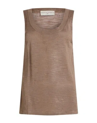Filippo De Laurentiis Woman Sweater Taupe Size Xs Silk In Brown