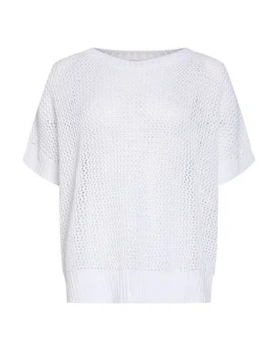 Filippo De Laurentiis Woman Sweater White Size L Cotton