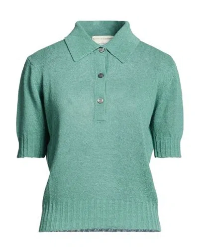 Filippo De Laurentiis Woman T-shirt Green Size S Linen, Silk In Multi