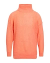 Filippo De Laurentiis Woman Turtleneck Coral Size L Mohair Wool, Polyamide, Wool In Orange