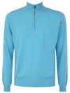Filippo De Laurentiis Wool Cashmere Long Sleeves Half Zipped Sweater