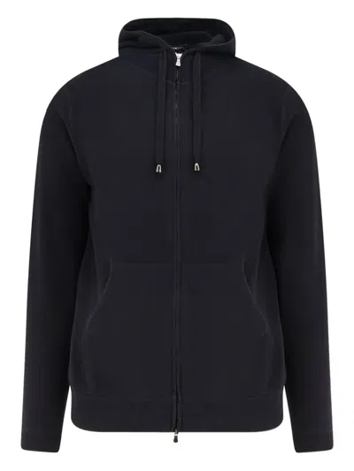 Filippo De Laurentiis Zip-fastening Hoodie In Black