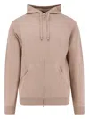 Filippo De Laurentiis Zip-up Drawstring Hoodie In Nude