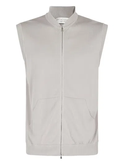 Filippo De Laurentiis Bomber Zip Smanicato In Maglia Di Cotone