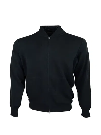 Filippo De Laurentiis Zip-up Bomber Jacket In Black