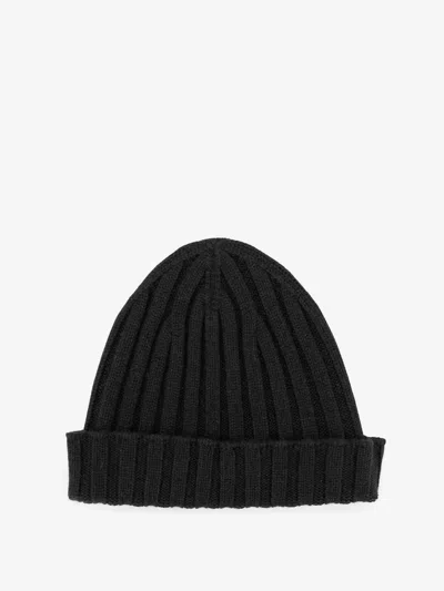 Filippo De Laurentis Cashmere Beanie Hat In Black