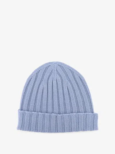 Filippo De Laurentis Cashmere Beanie Hat In Blue