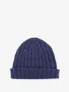 Filippo De Laurentis Cashmere Beanie Hat In Blue