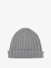 Filippo De Laurentis Cashmere Beanie Hat In Gray