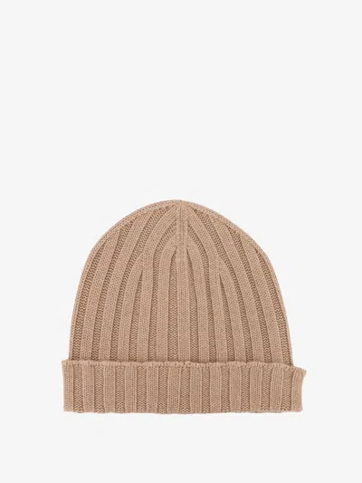 Filippo De Laurentis Cashmere Beanie Hat In Brown