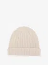 Filippo De Laurentis Cashmere Beanie Hat In Neutral