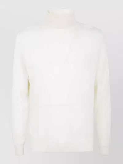 Filippo De Laurentis Cashmere Virgin Wool Turtleneck Jumper In White