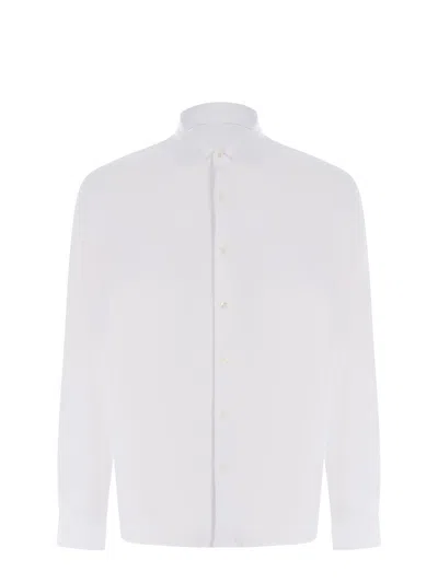 Filippo De Laurentis Classic Long-sleeve Cotton Jersey Shirt In White