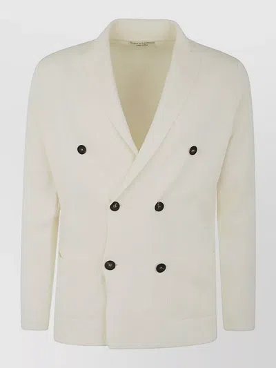 Filippo De Laurentis Cotton Double-breasted Jacket In White
